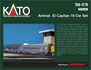 Kato Amtrak ElCapitan N Scale Passenger N Amtrak El Capitan Kato Train