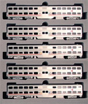 106-8702-KB Bi-Level Commuter Caltrain 5-Car Bookcase Set **Kobo 