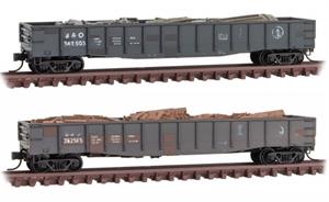 993 05 960 Weathered 50' Gondola,with load - N Scale Micro-Trains