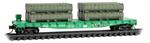 045 00 590 Flat Car Fishbelly side w/Rocket - Southern 715840 - N Scale Micro-Trains