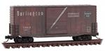 101 44 140 50 Weathered HiCube boxcar - Chicago Burlington & Quincy - N Scale Micro-Trains