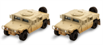 499 44 001 Humvee Tan Weathered 2 pack - N Scale Micro-Trains