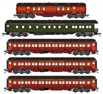 993 01 792 Gulf Mobile & Ohio - Heavyweight 5 car set - N Scale Micro-Trains