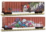 993 05 470 Day of the Dead - Graffiti 2-Pack - MicroTrains N Scale